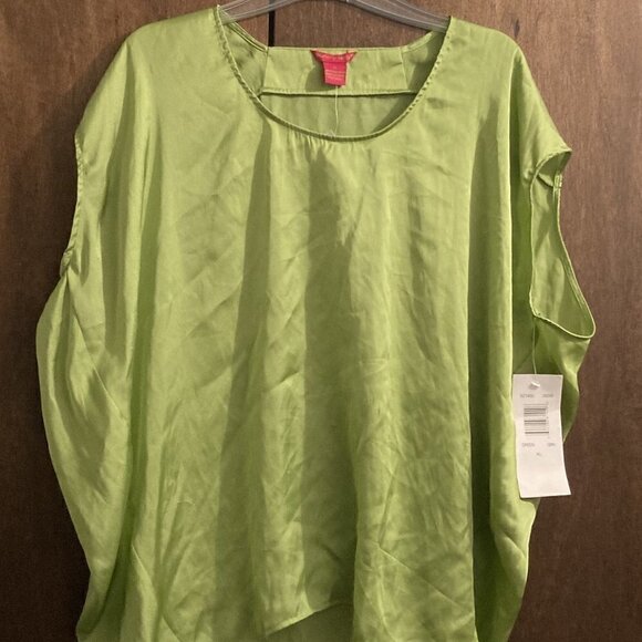 NWT Sunny Leigh lime green sleeveless top sz XL - Picture 1 of 3